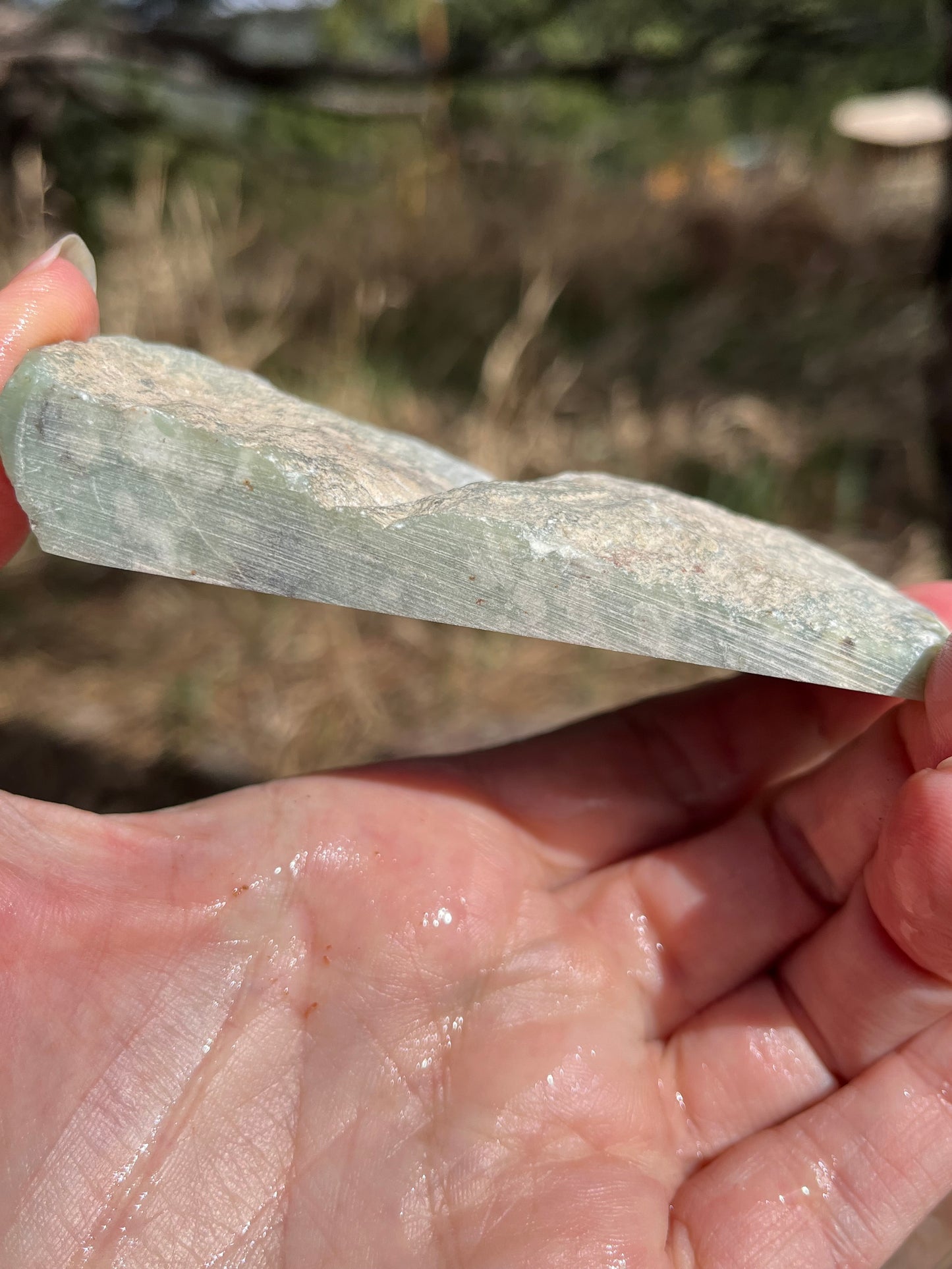Flower Jade End Cut stone supplies lapidary