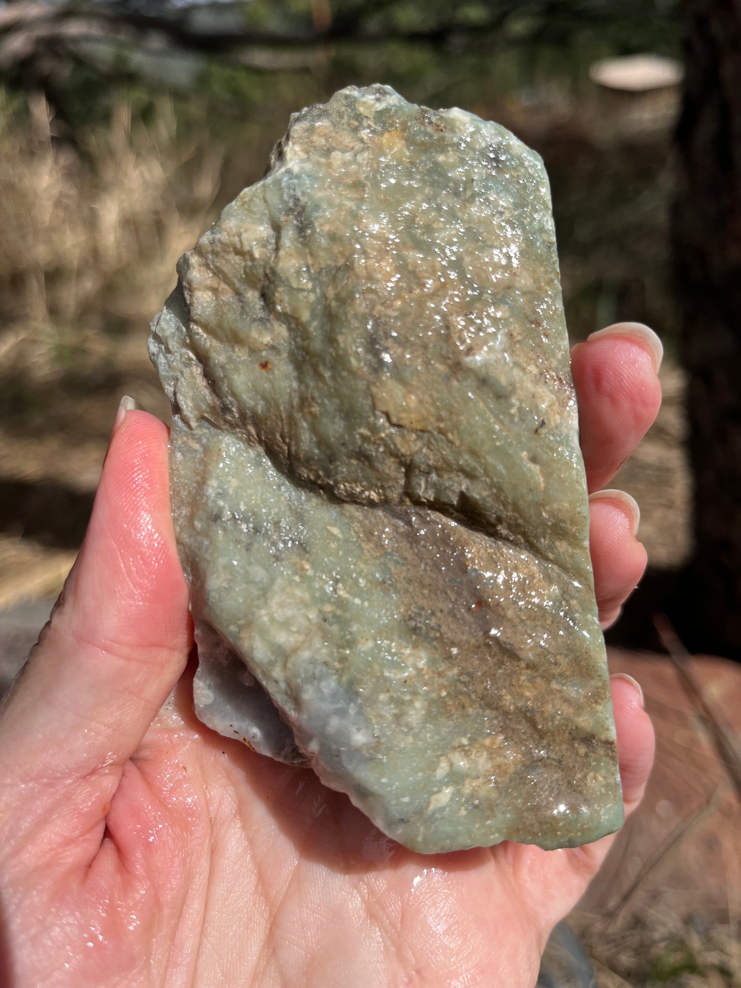 Flower Jade End Cut stone supplies lapidary