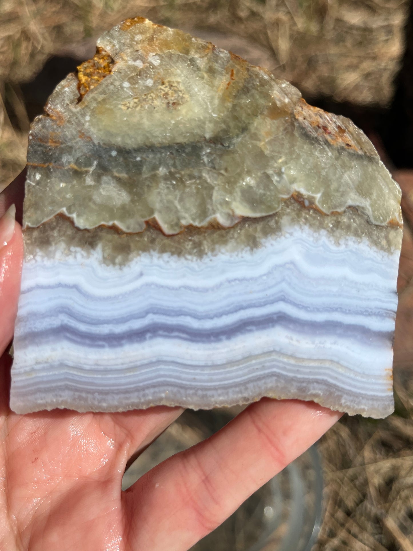 Blue Lace Agate lapidary slab stone supplies