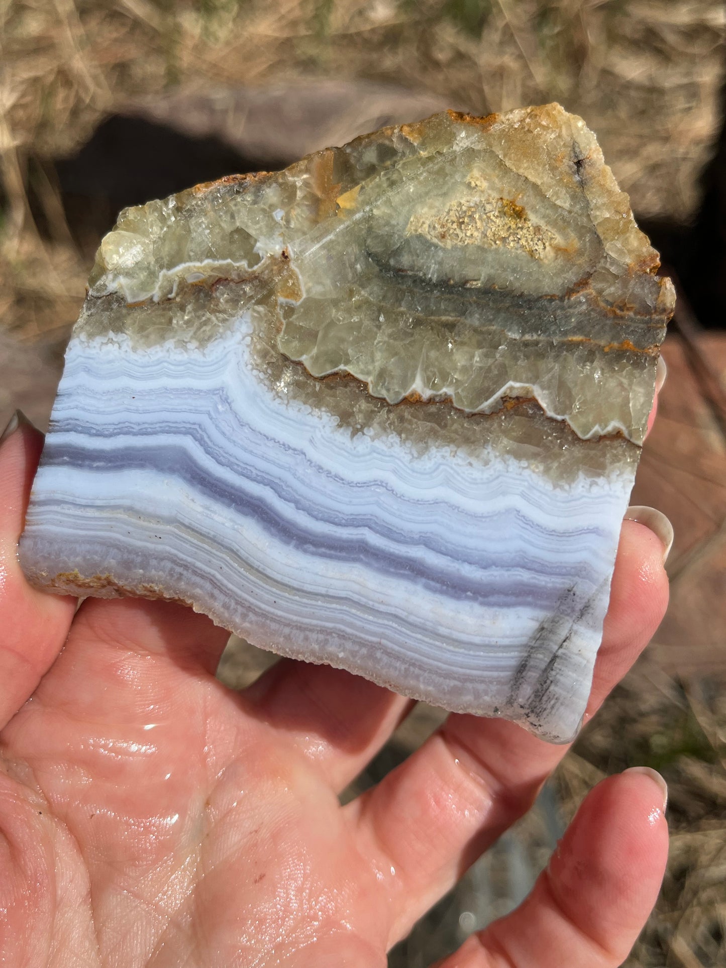 Blue Lace Agate lapidary slab stone supplies