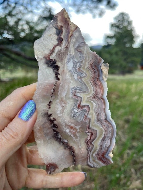 Mexican Crazy Lace Agate Lapidary Slab supplies