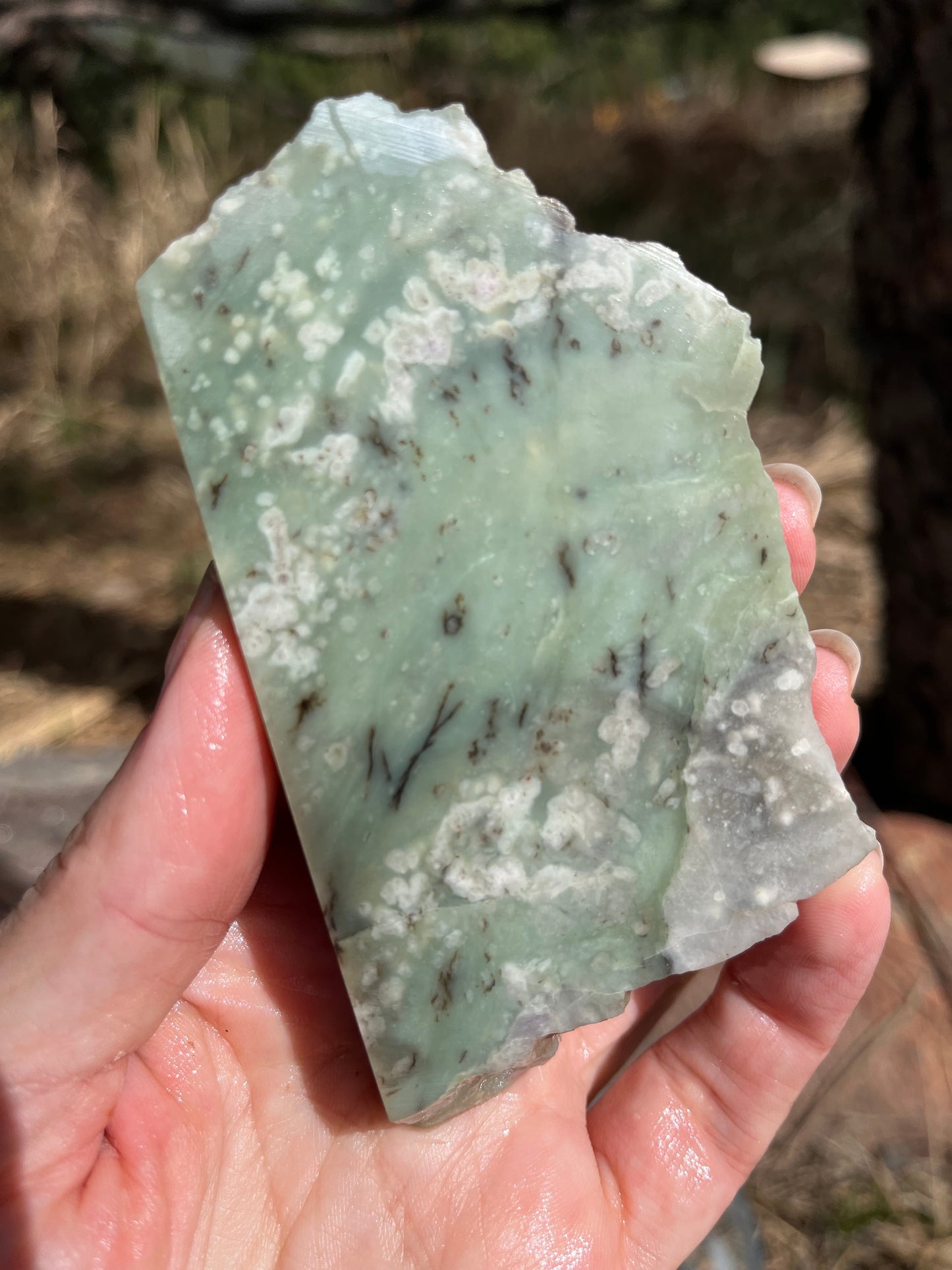 Flower Jade End Cut stone supplies lapidary