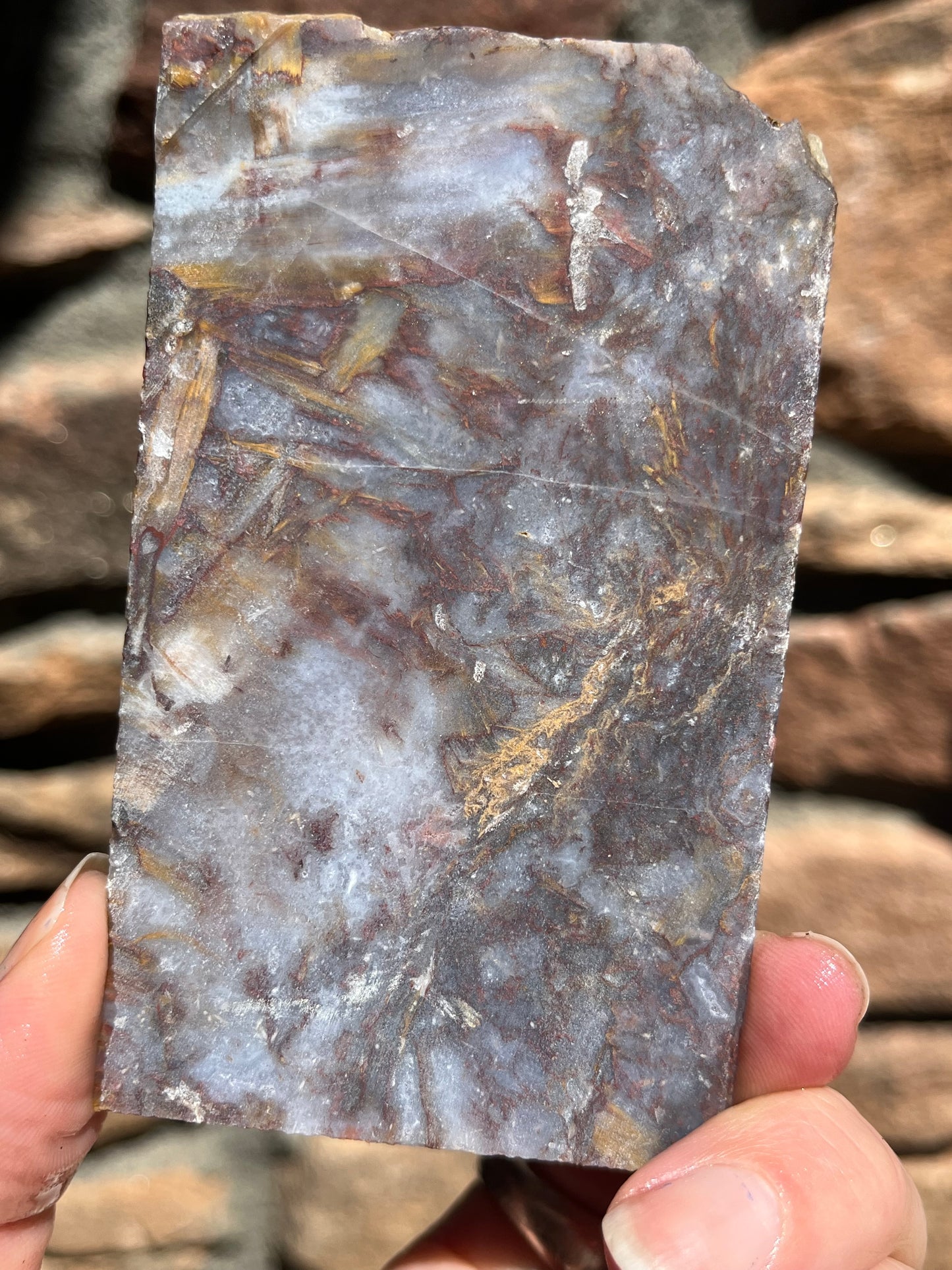 Old stock Pietersite Gold lapidary slab stone