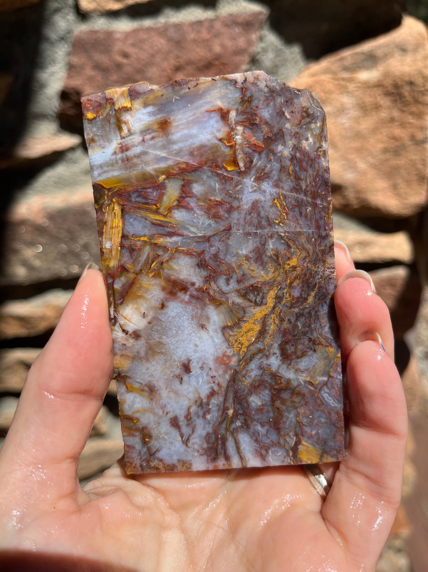 Old stock Pietersite Gold lapidary slab stone
