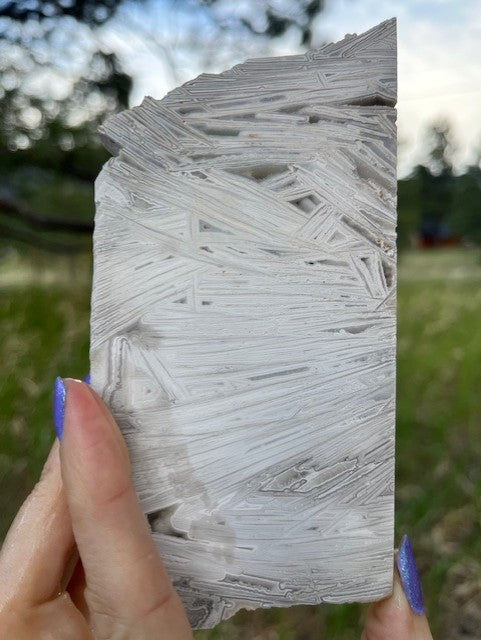 White Lattice Lace Agate with Drusy Mexico