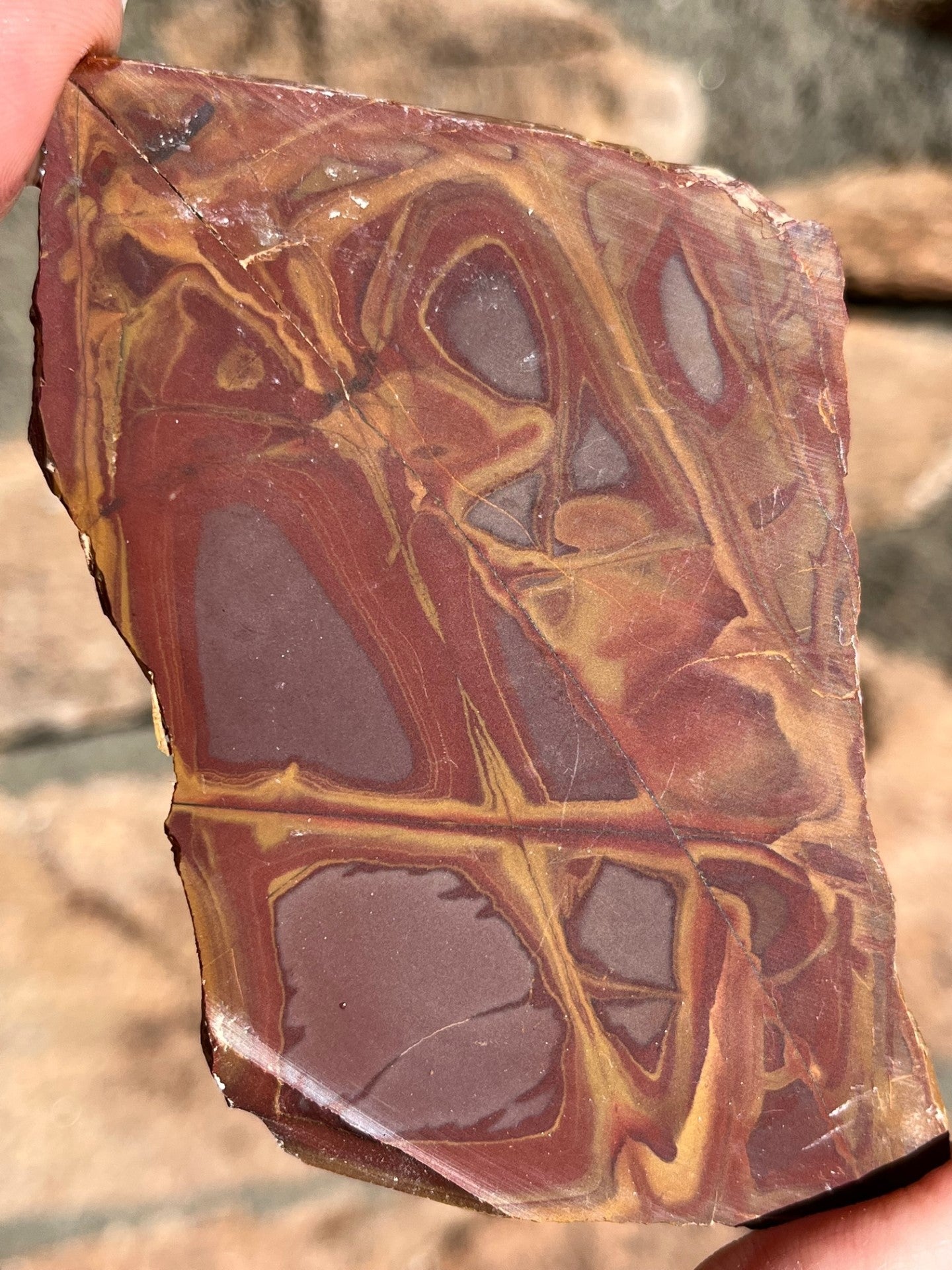 Noreena Jasper lapidary stone slab natural