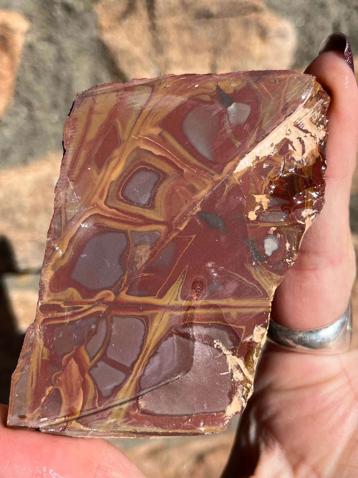 Noreena Jasper lapidary stone slab natural