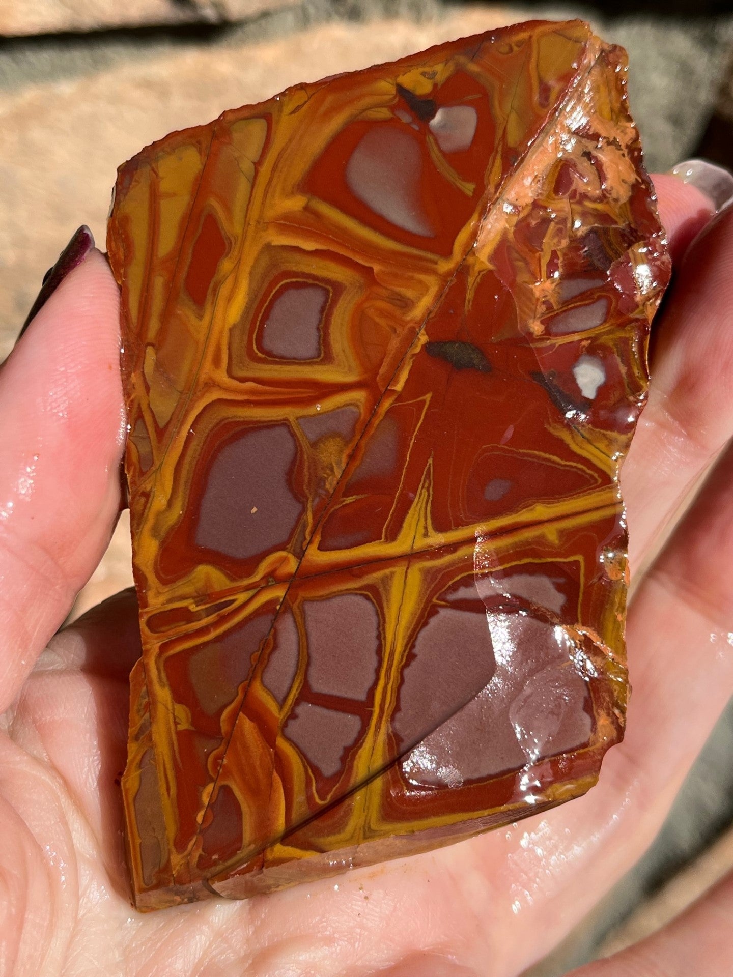 Noreena Jasper lapidary stone slab natural